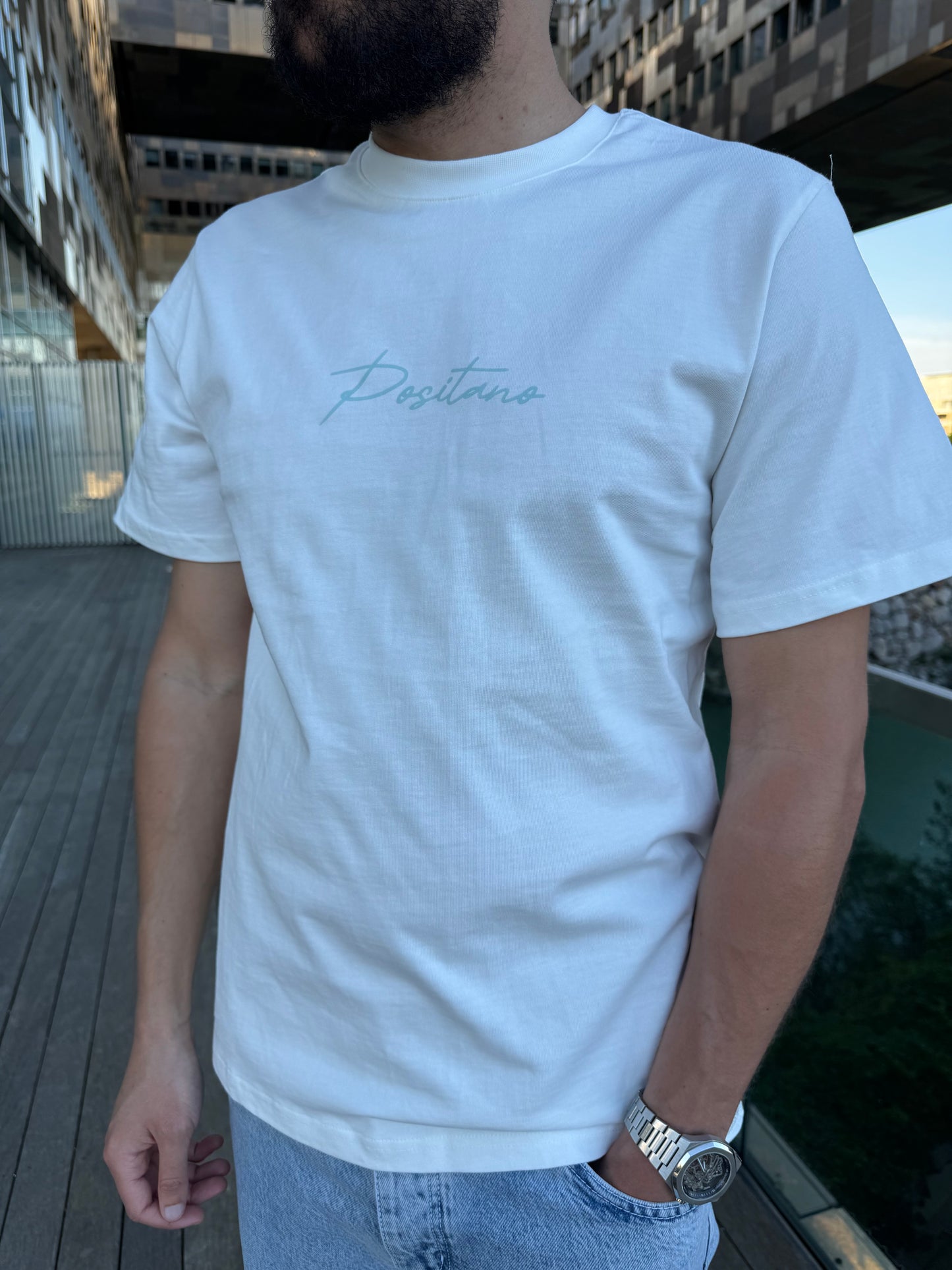 T-SHIRT POSITANO BLANC