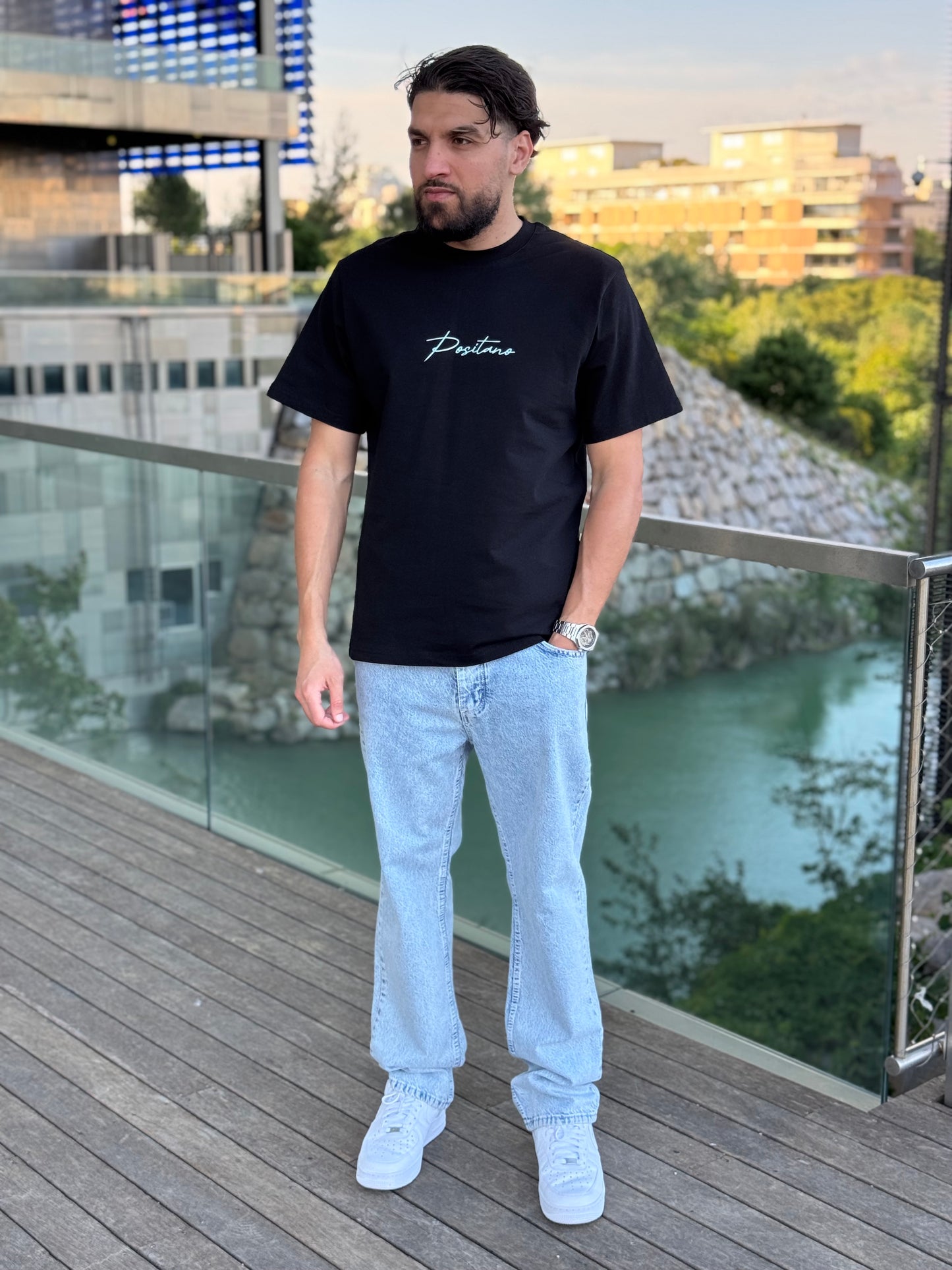T-SHIRT POSITANO NOIR