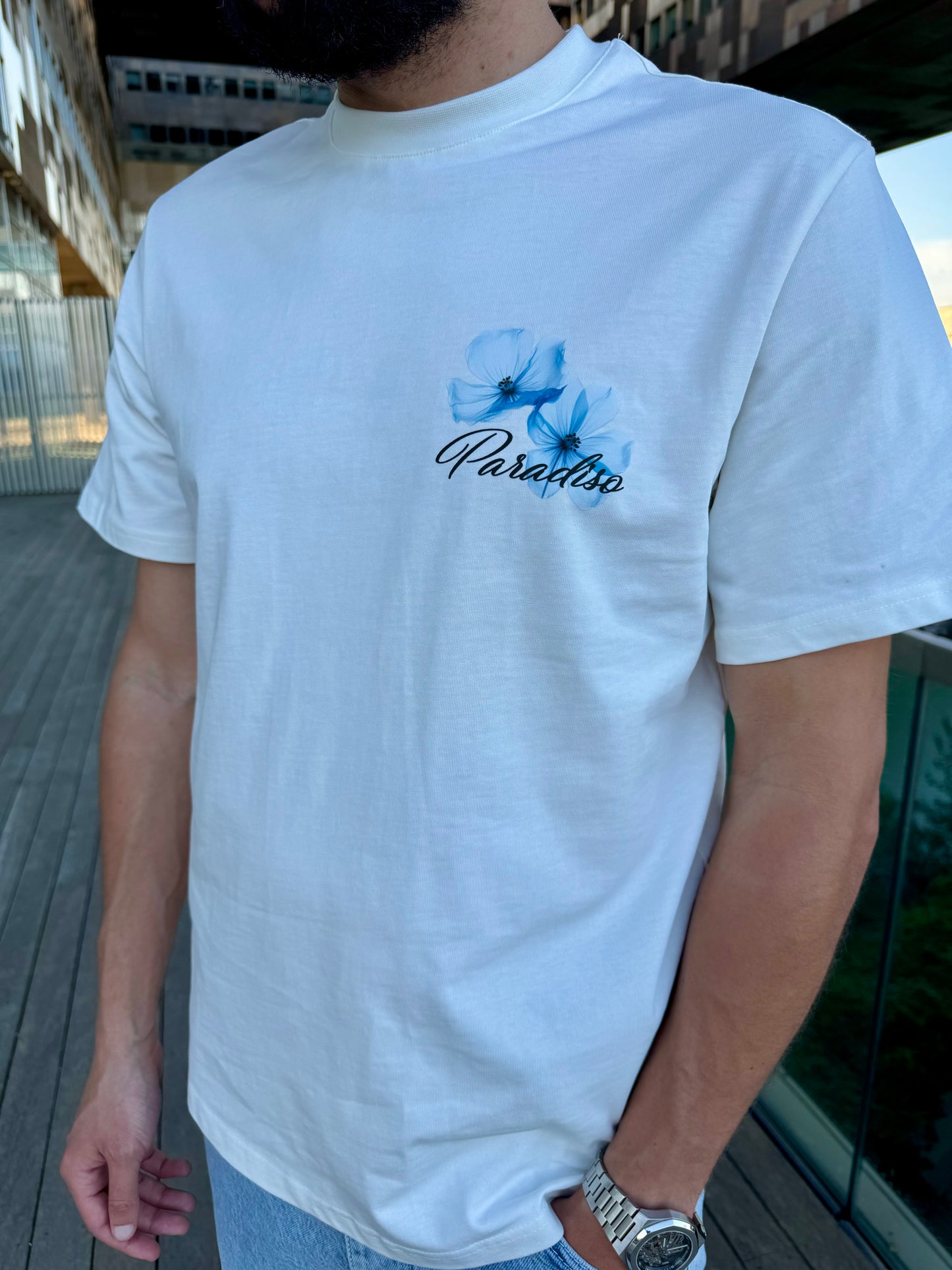 T-SHIRT PARADISO BLANC