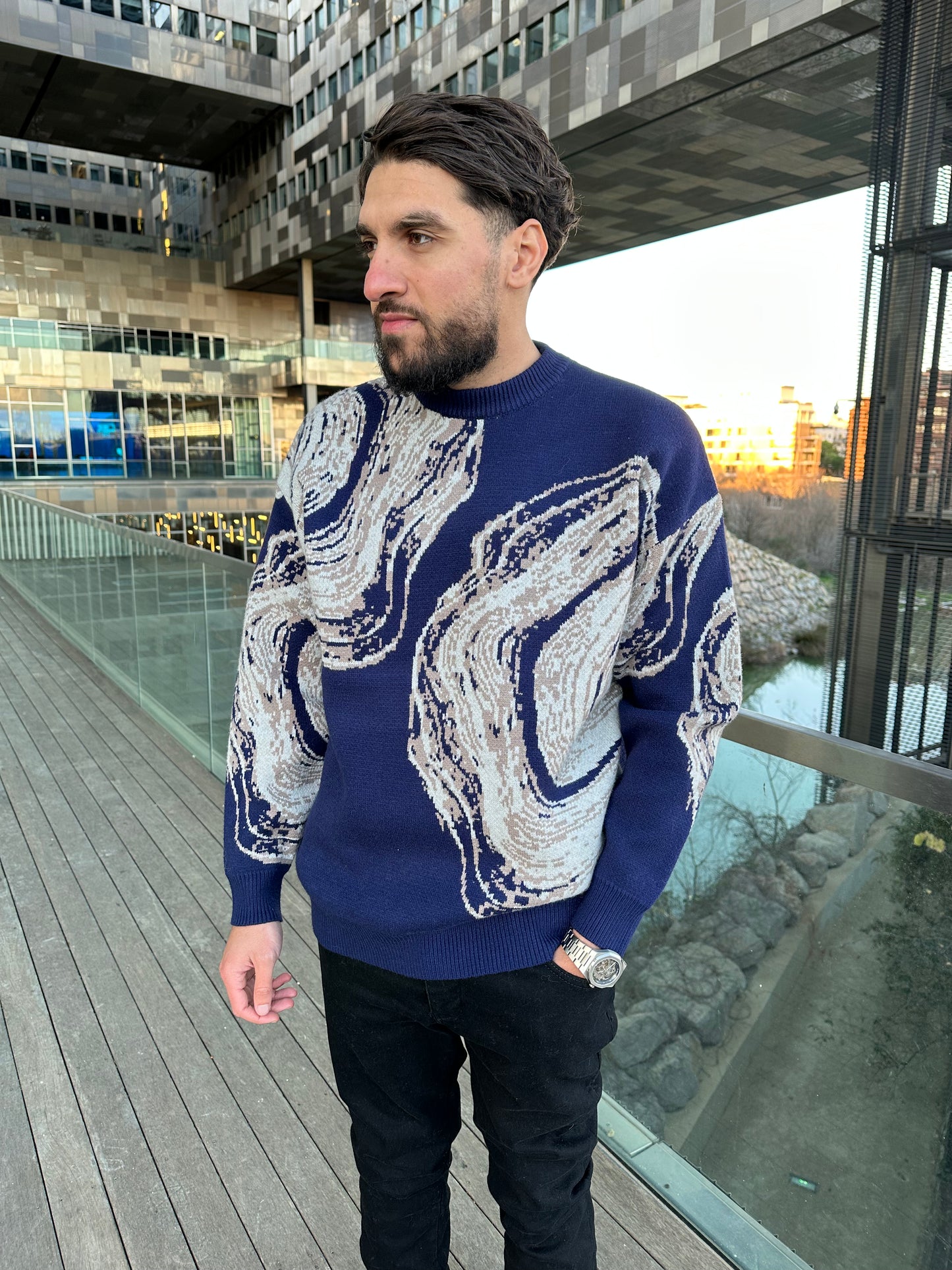 PULL CIRKEL BLEU