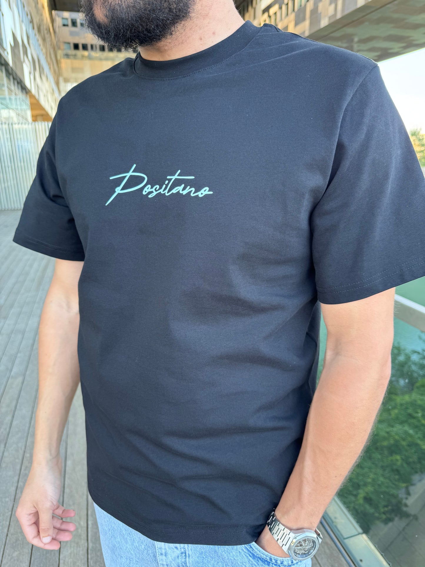 T-SHIRT POSITANO NOIR