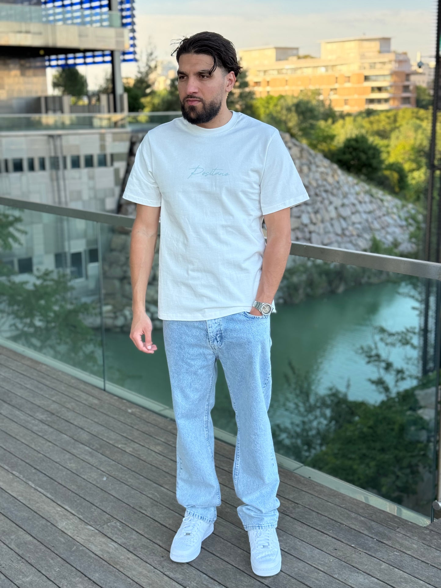 T-SHIRT POSITANO BLANC