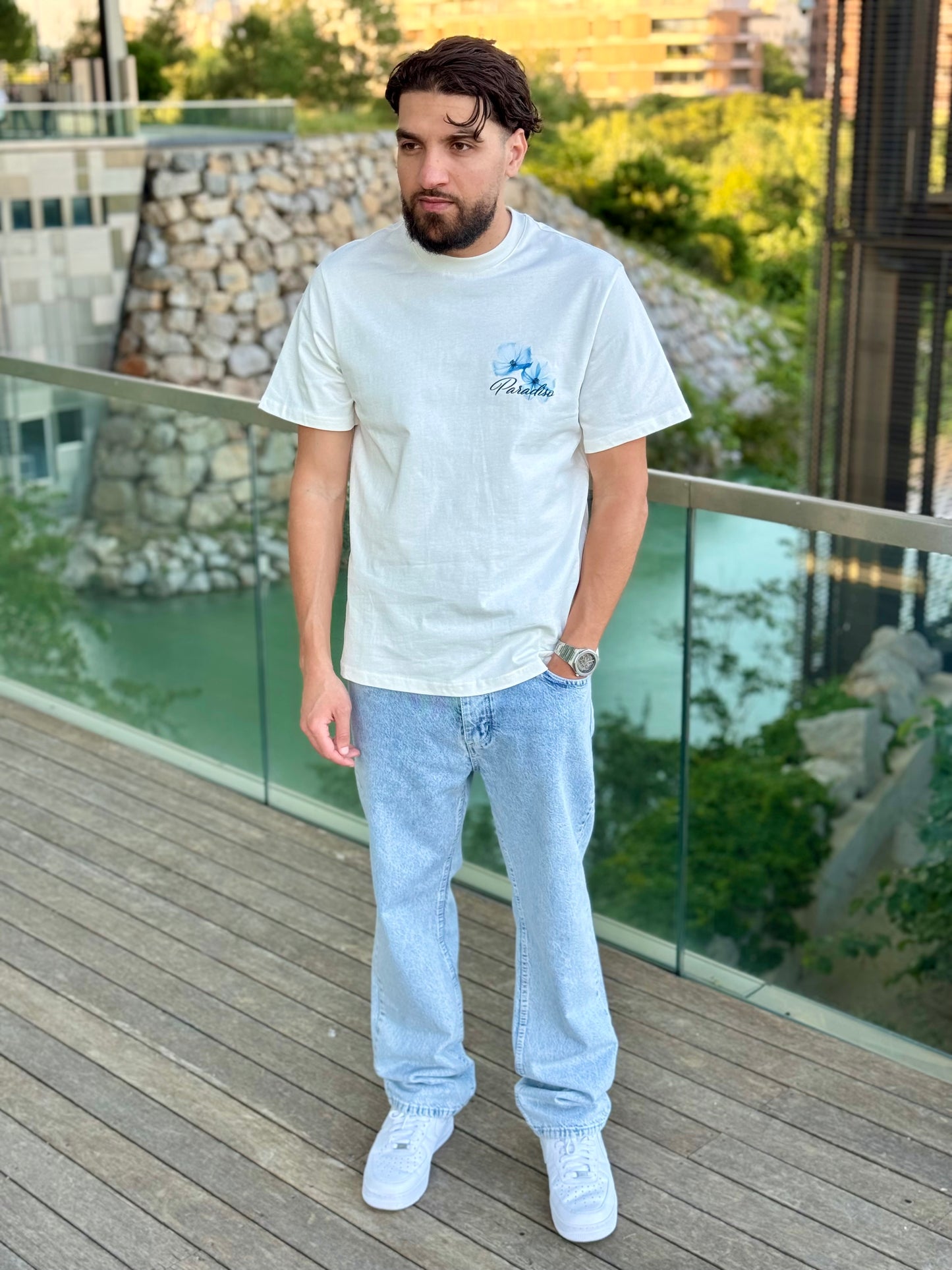 T-SHIRT PARADISO BLANC