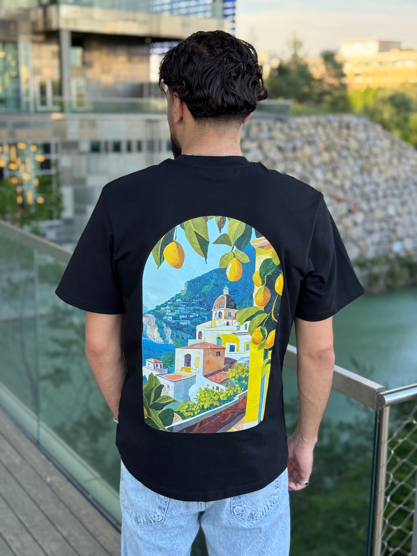 T-SHIRT POSITANO NOIR