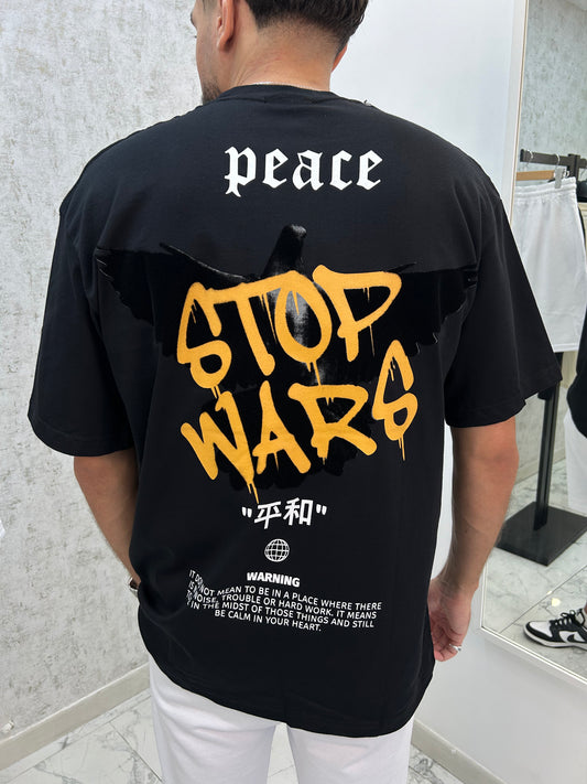 T-SHIRT PEACE NOIR