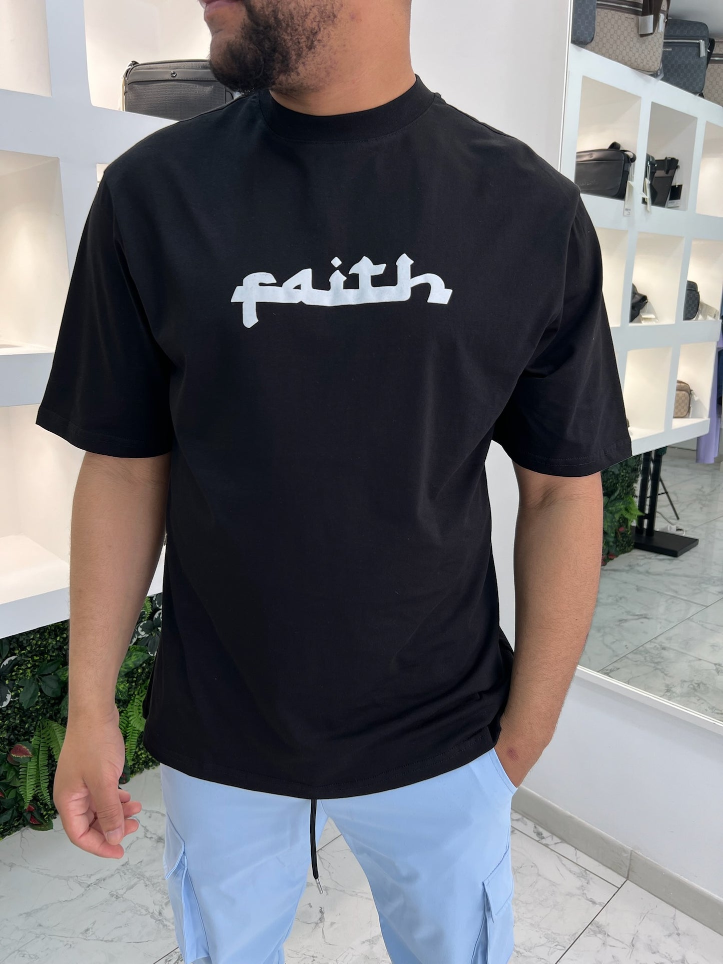 T-SHIRT FAITH NOIR
